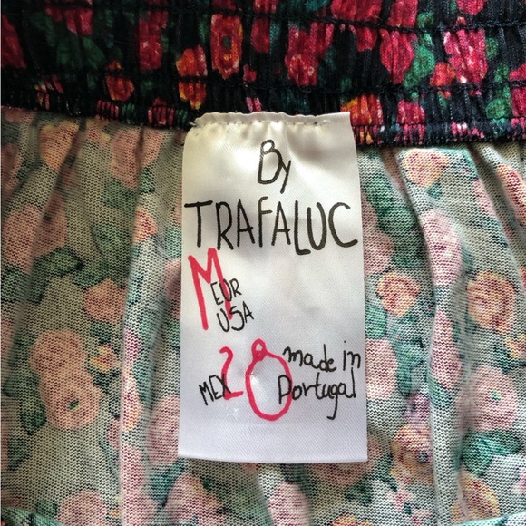 Zara Trafaluc Rose Print Pocket Mini Skirt Size M - Picture 6 of 9